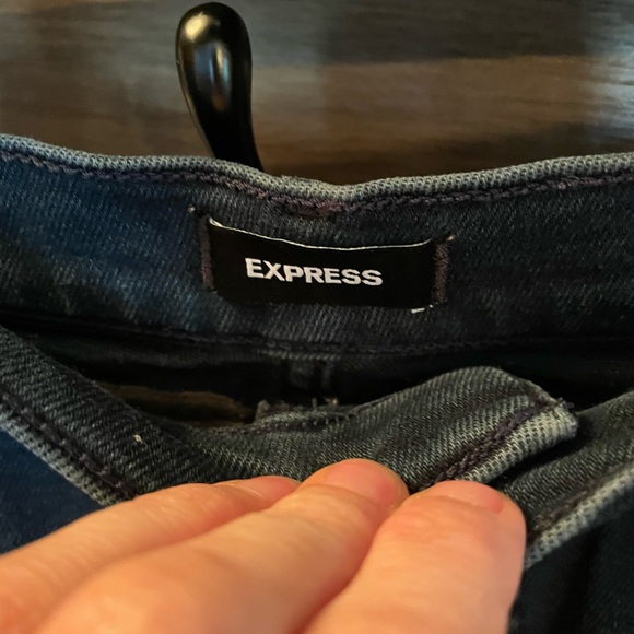 Express straight leg super high rise jeans sz 4R - Picture 2 of 5